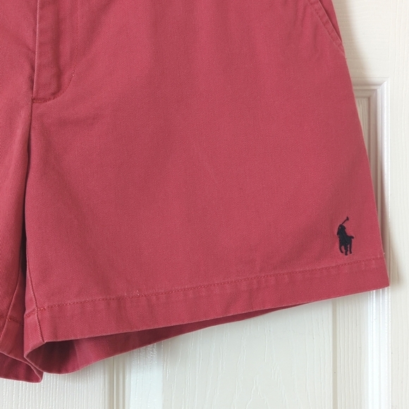 Ralph Lauren Sport Y2K Vintage Mid Rise Relaxed Fit Twill Shorts Faded Red 4 - Picture 7 of 10